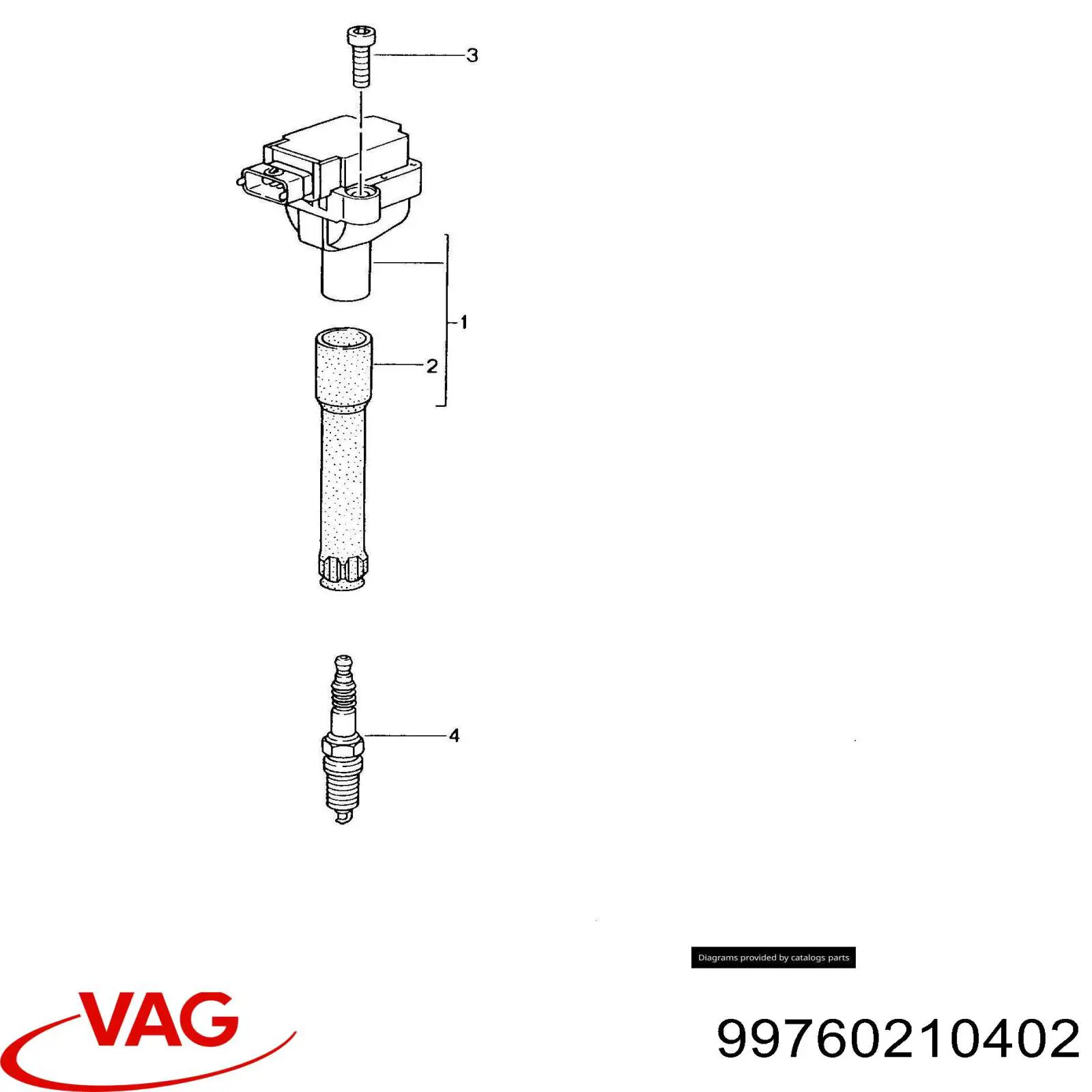 Котушка запалювання 99760210402 VAG
