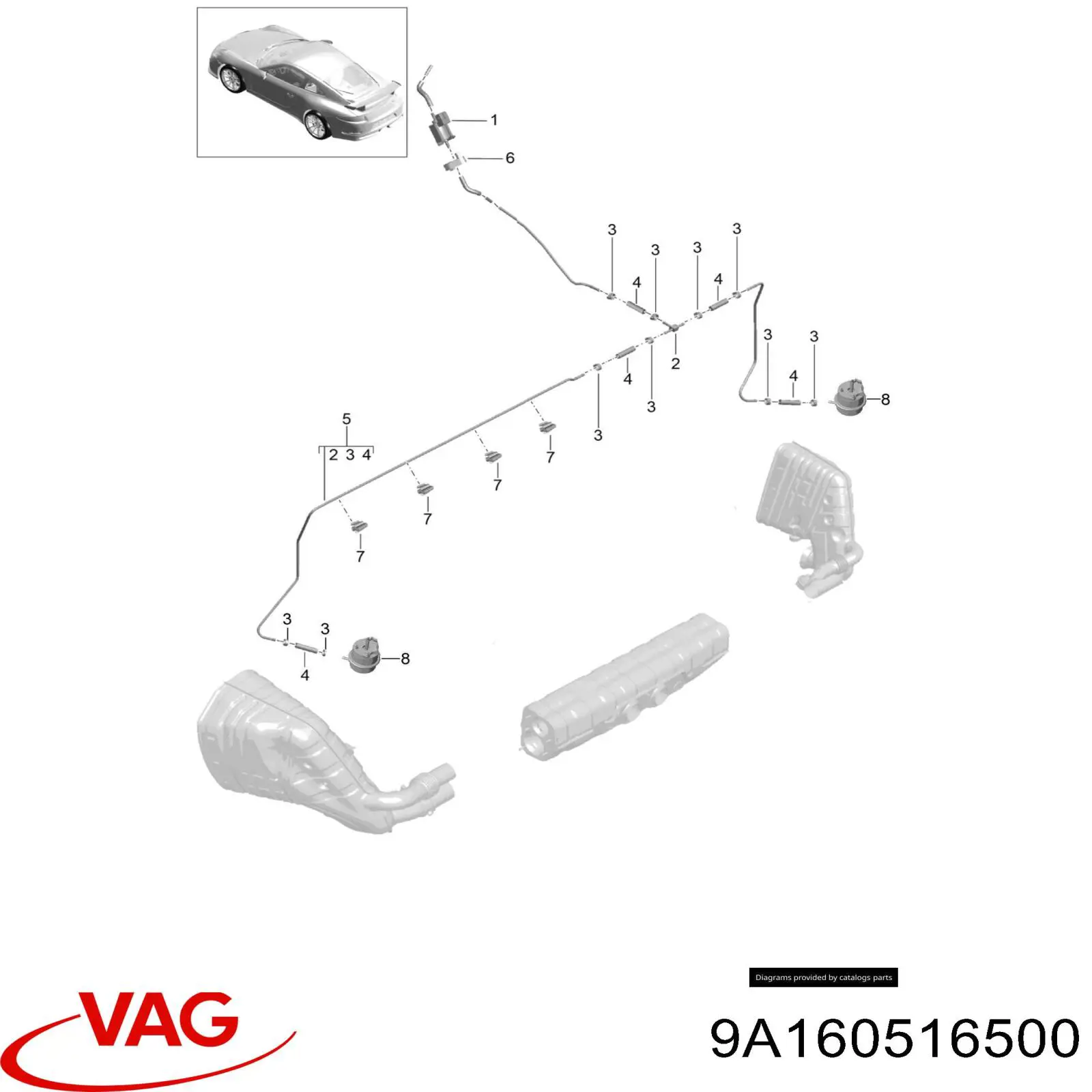 Клапан перемикання системи подачі повітря 9A160516500 VAG