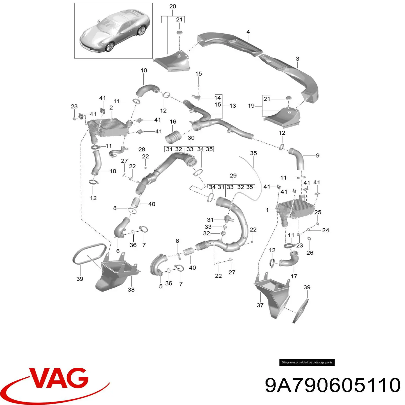 9A790605110 VAG Датчик тиску наддуву турбіни