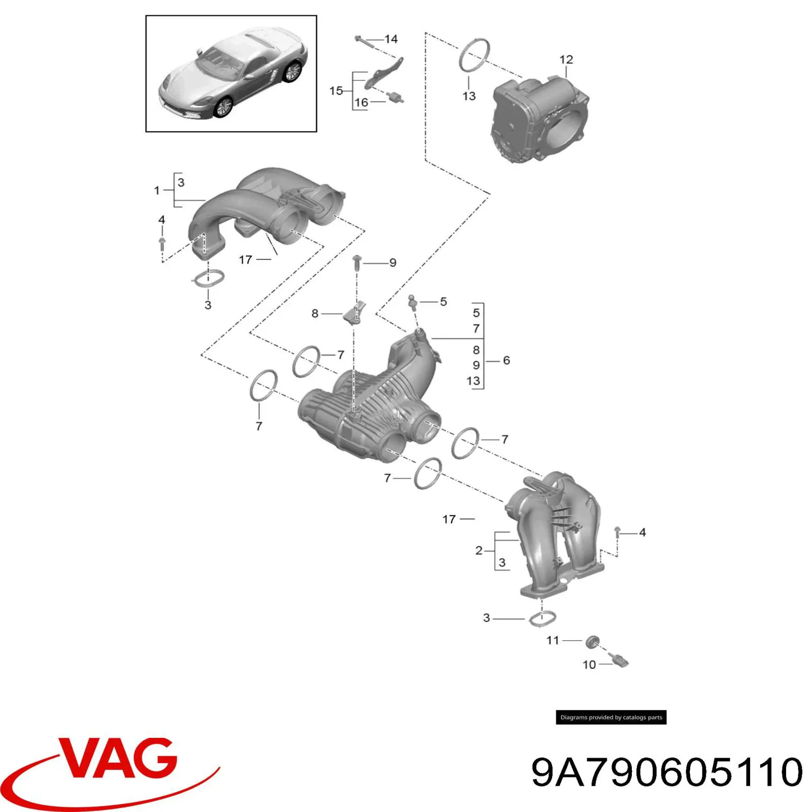 06E906051Q VAG Датчик тиску наддуву турбіни