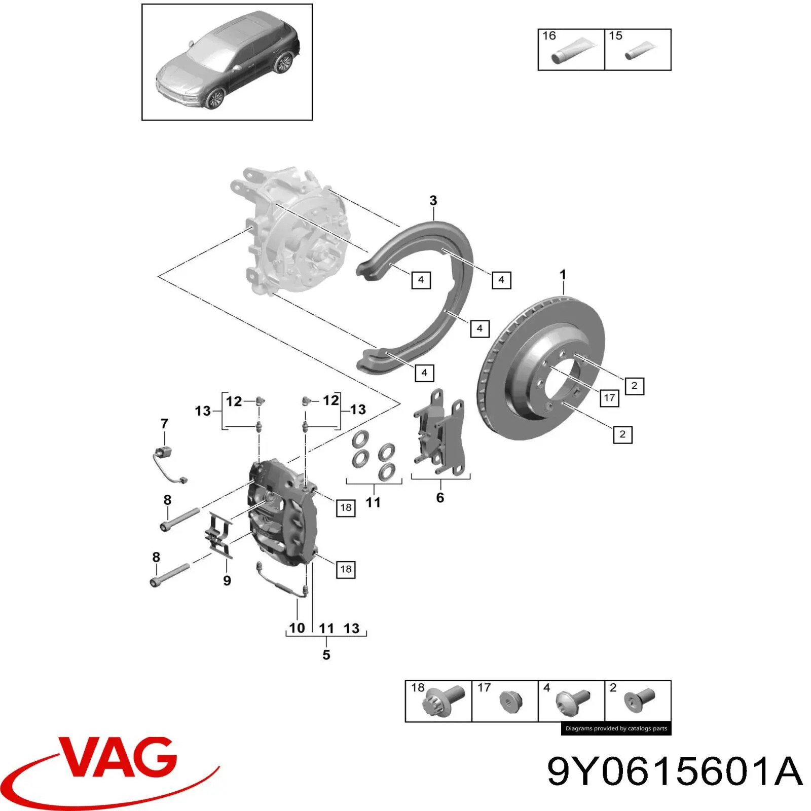 9Y0615601A VAG Дискові гальма