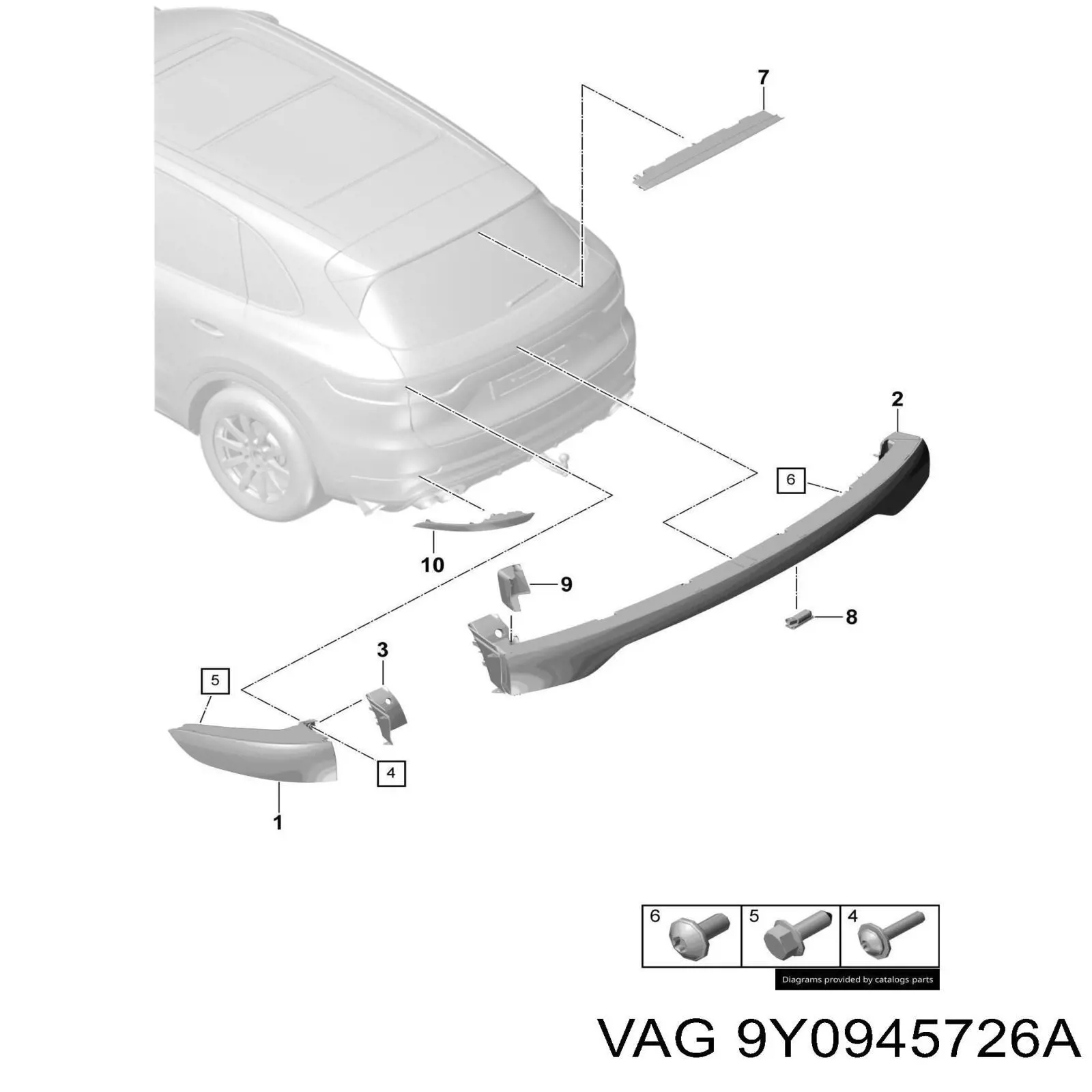 Правий катафот бампера VAG 9Y0945726A ціна, від 150.72 USD