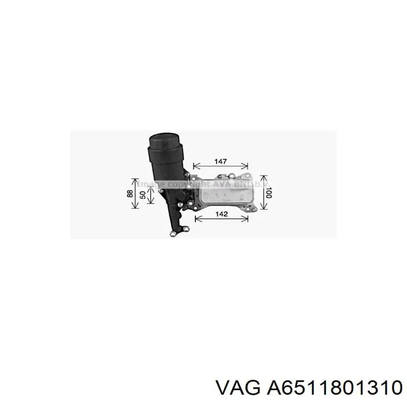 A6511801310 VAG Корпус маслофільтра