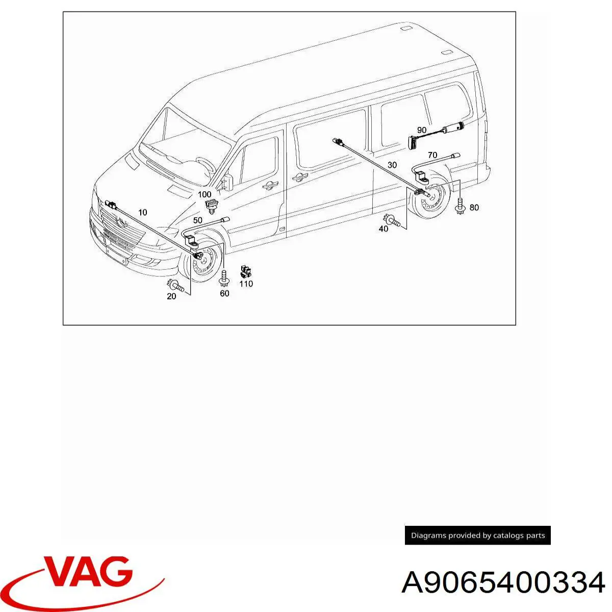 A9065400334 Mercedes Сенсор зносу
