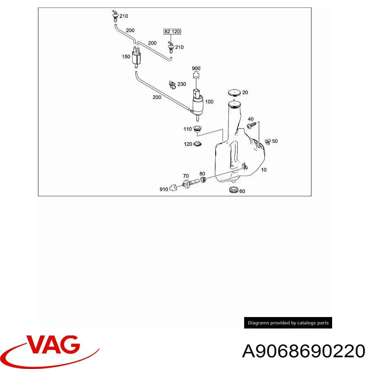 Купити A9068690220 VAG Бачок омивайки