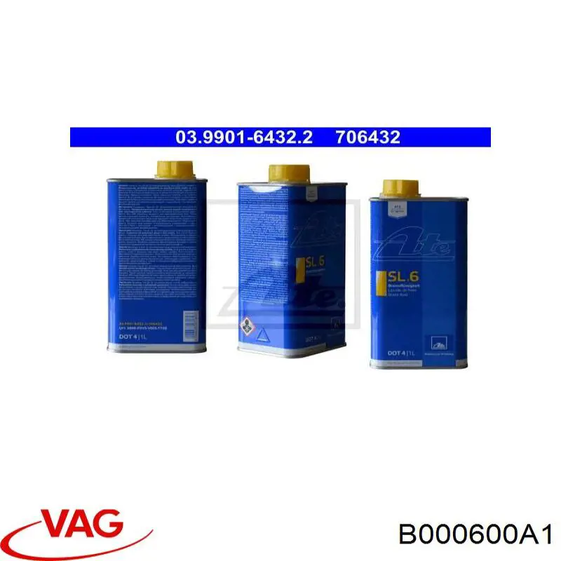 Рідина гальмівна VAG B000600A1 ціна, від 3.51 USD