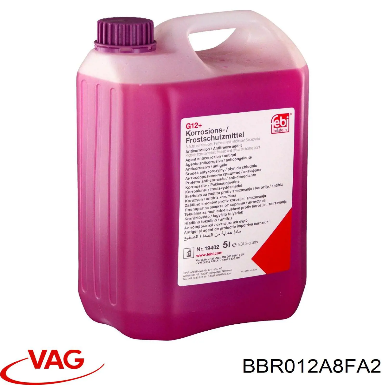 BBR012A8FA2 VAG охлаждающаяя рідина (ож)