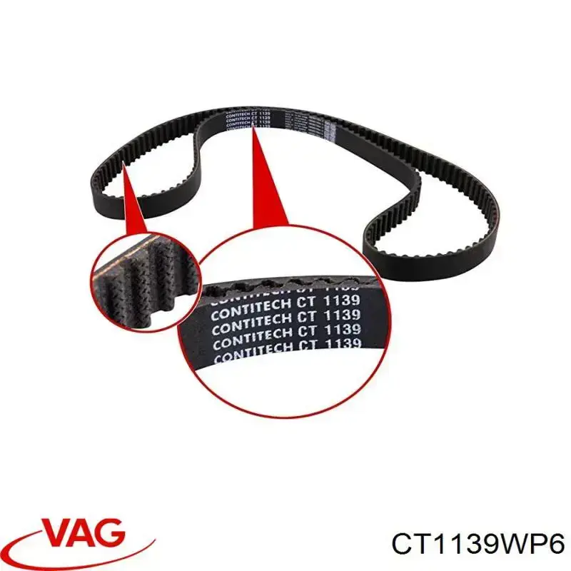 Комплект ГРМ VAG CT1139WP6 ціна, від 179.24 USD