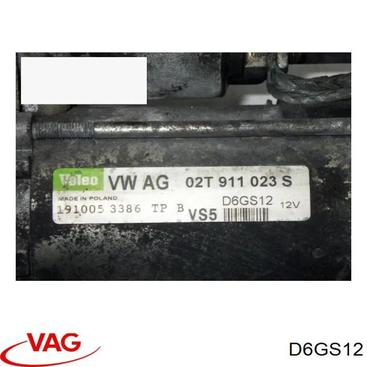 D6GS12 VAG стартер