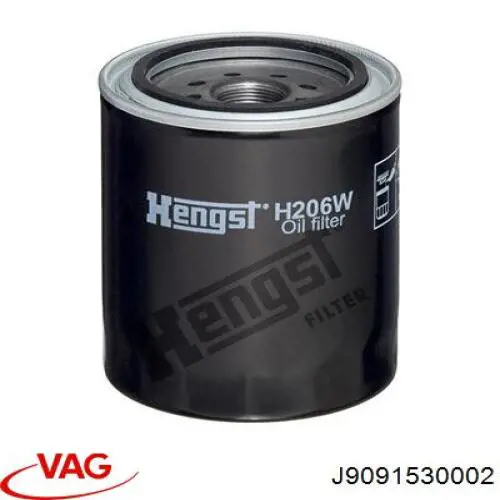 Масляний фільтр двигуна VAG J9091530002 ціна, від 10.23 USD