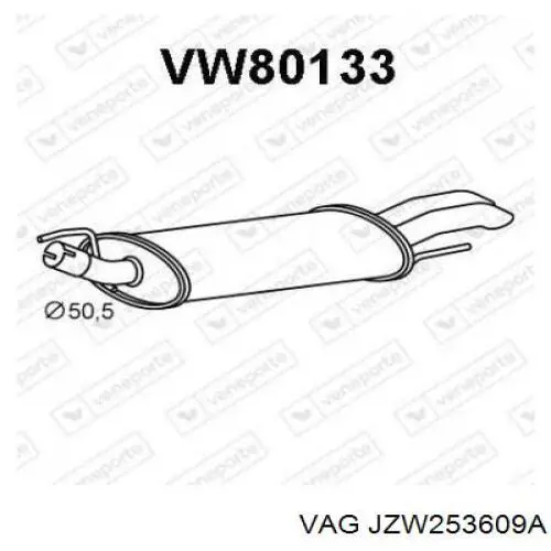 Вихлоп VAG JZW253609A ціна, від 45.89 USD
