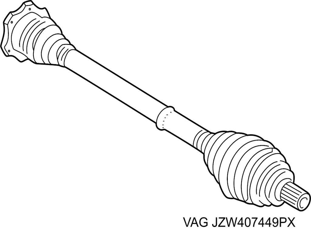 JZW407449PX VAG Привід лівий