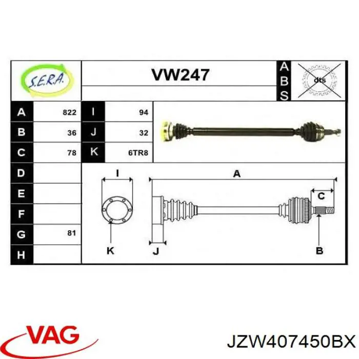  JZW407450BX VAG