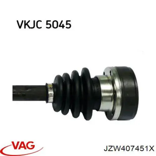 6N0407451BX VAG Привід лівий