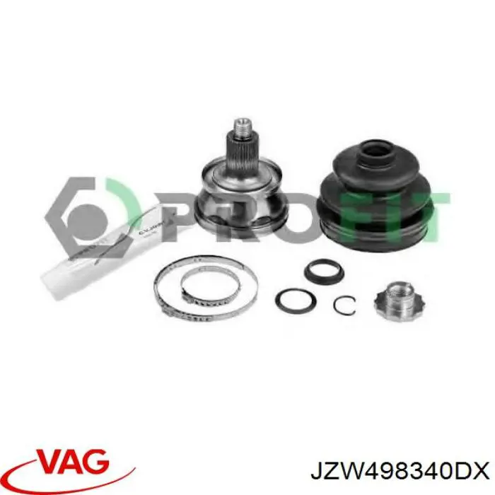 ШРУС зовнішній передній JZW498340DX VAG