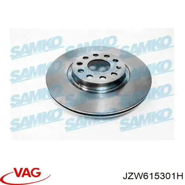 Гальмівні диски передні JZW615301H VAG