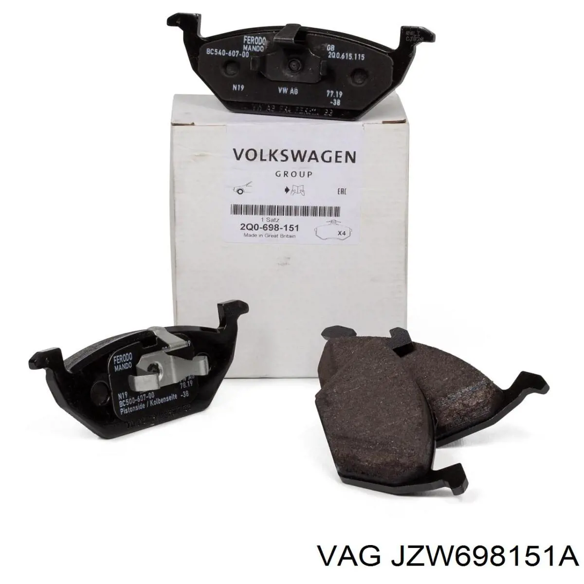 Гальмівні колодки VAG JZW698151A ціна, від 21.72 USD