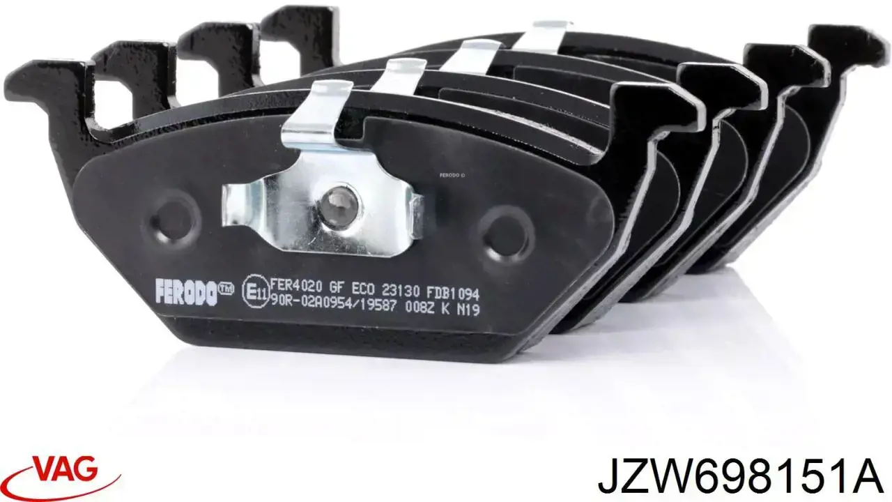 JZW698151A VAG колодки гальмівні передні, дискові