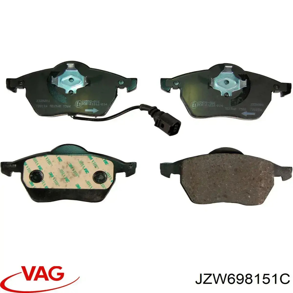 Передні тормозні колодки JZW698151C VAG