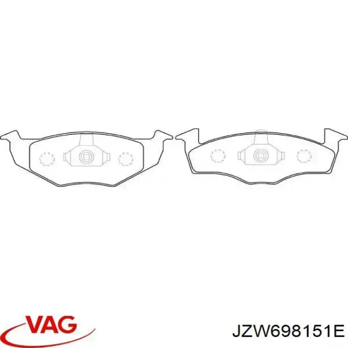 JZW698151E VAG Передні гальмівні колодки