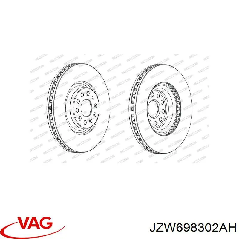 Купити JZW698302CF VAG Ротор гальмівний