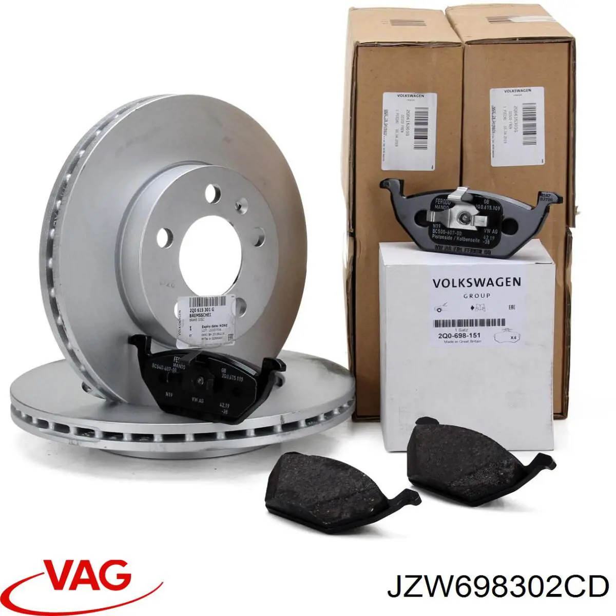 JZW698302CD VAG Гальмо дискове переднє