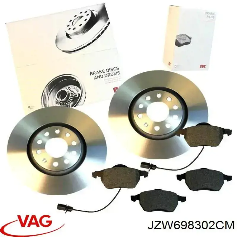 JZW698302CM VAG Ремкомплект передніх гальм