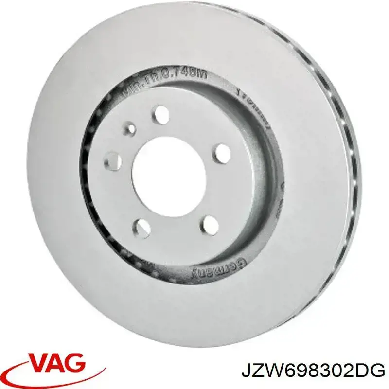 Диск переднього гальма VAG JZW698302DG ціна, від 121.05 USD