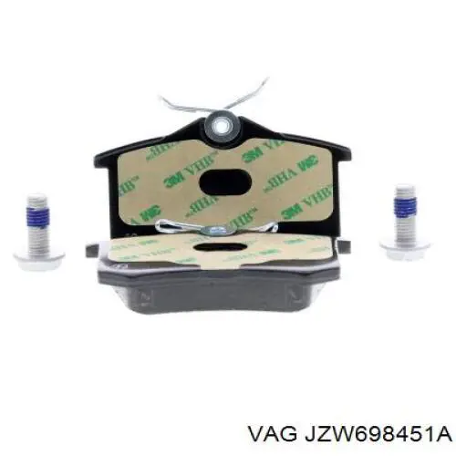 Задні гальмівні колодки JZW698451A VAG