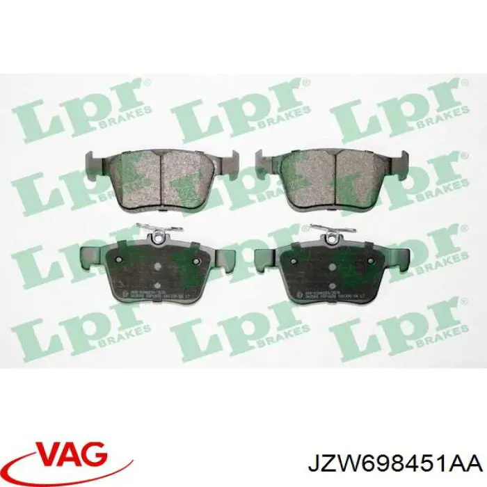 Купити JZW698451AA VAG Задні колодки