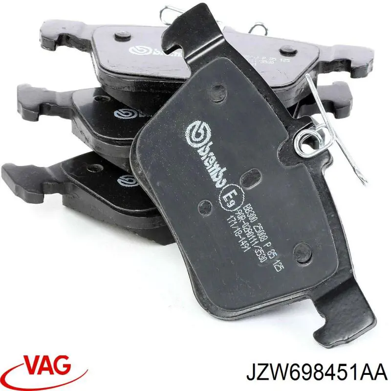 Задні гальмівні колодки VAG JZW698451AA ціна, від 53.26 USD