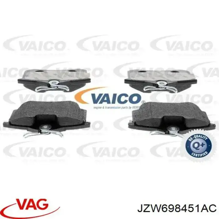 Задні гальмівні колодки VAG JZW698451AC ціна, від 14.73 USD