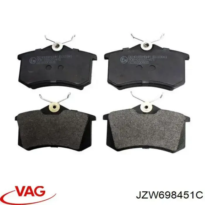 Задні гальмівні колодки VAG JZW698451C ціна, від 20.26 USD