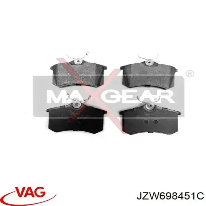Купити JZW698451C VAG Задні колодки