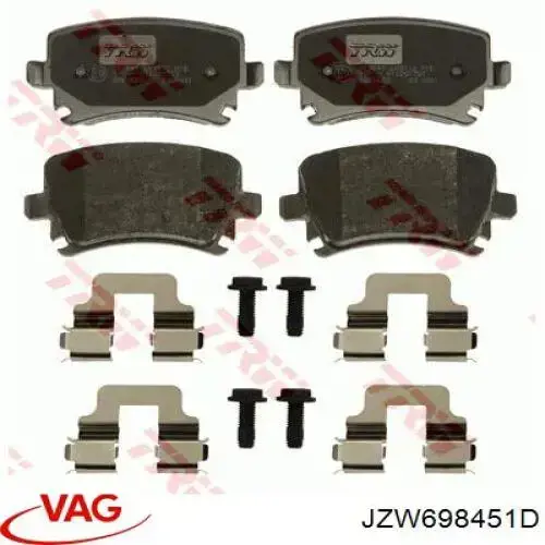 Купити JZW698451D VAG Задні колодки