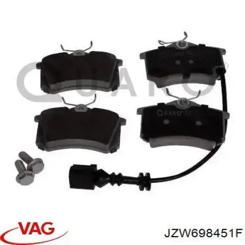 Купити JZW698451F VAG Задні колодки