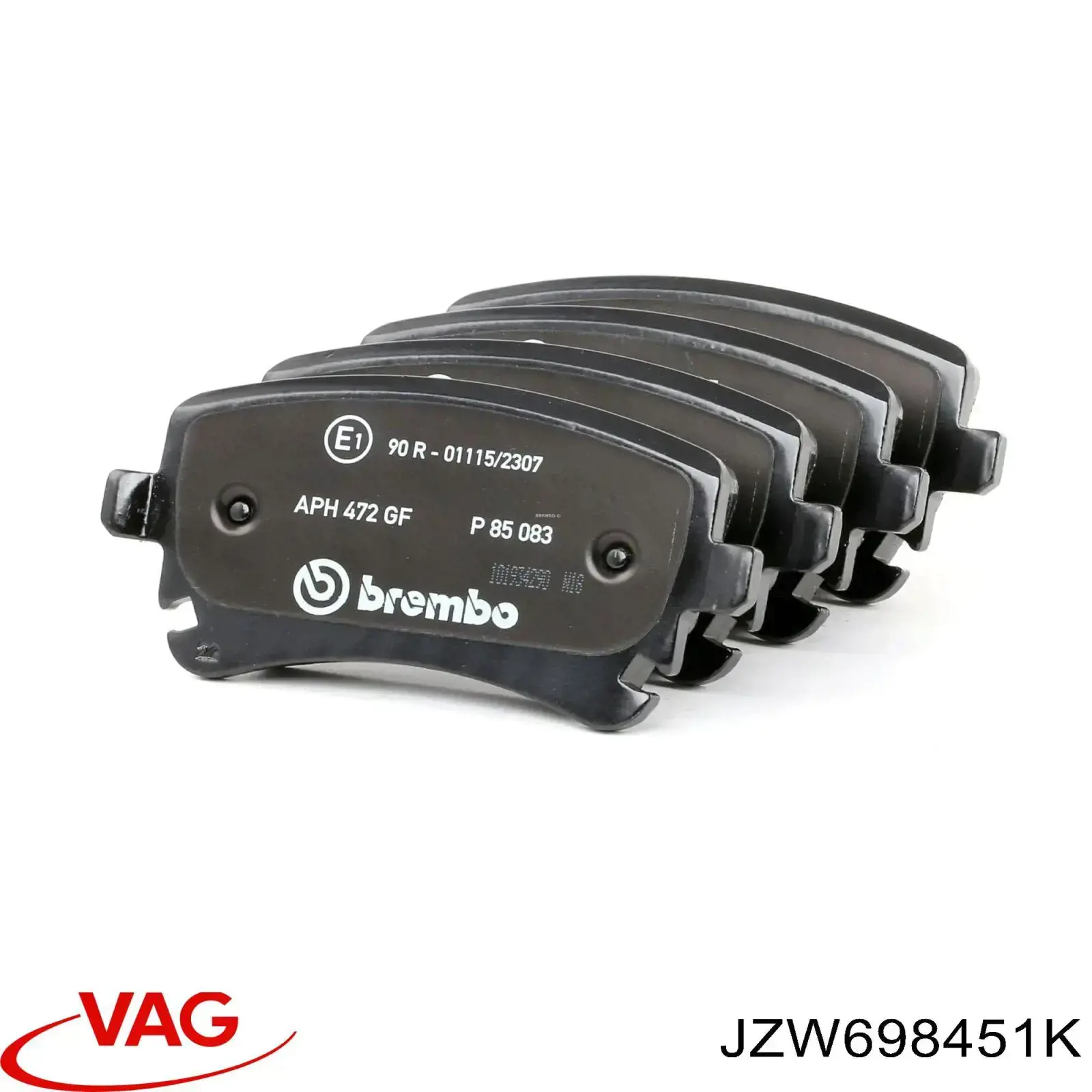 Задні гальмівні колодки JZW698451K VAG