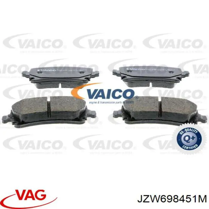 Задні гальмівні колодки VAG JZW698451M ціна, від 24.51 USD