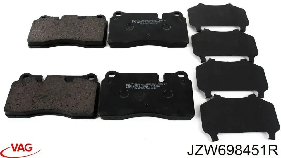 Задні гальмівні колодки JZW698451R VAG