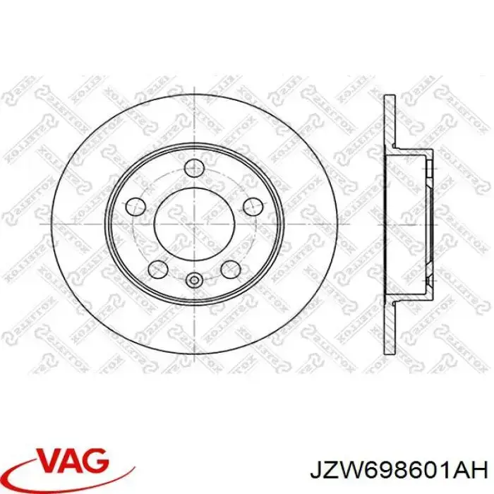 Диск гальмівний задній VAG JZW698601AH