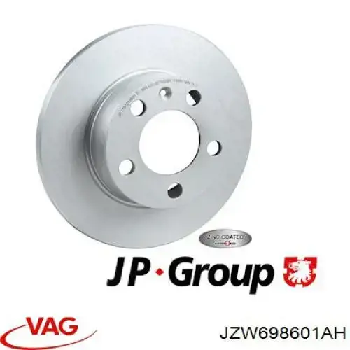 Купити JZW698601AH VAG Диск заднього гальма
