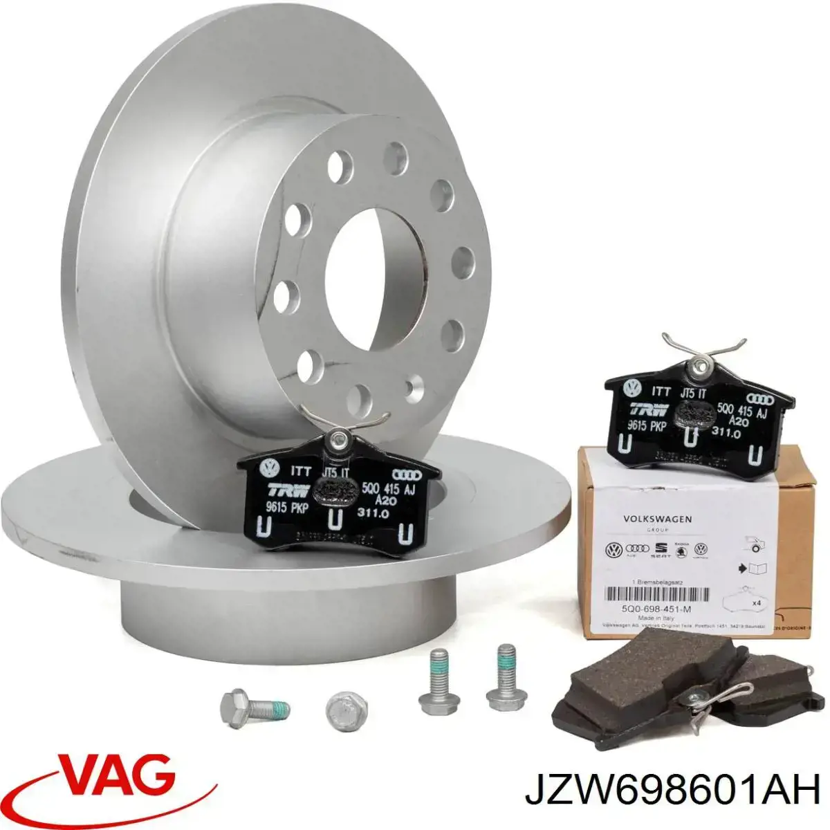 Гальмівні диски JZW698601AH VAG