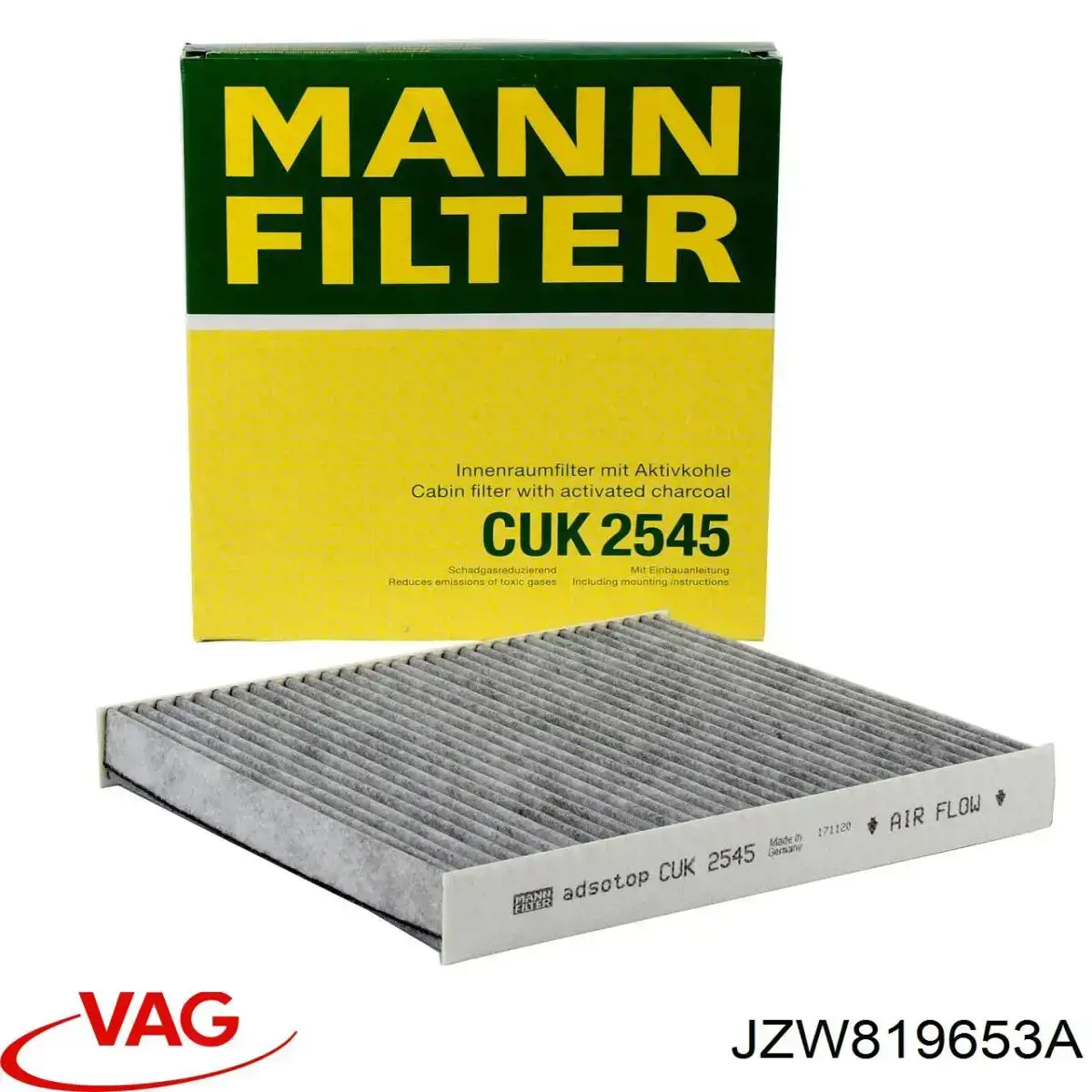 JZW819653A VAG Внутрішньосалонний фільтр