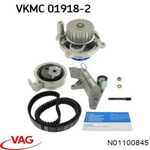 Натягувач ременя ГРМ VAG N01100845 ціна, від 28.62 USD
