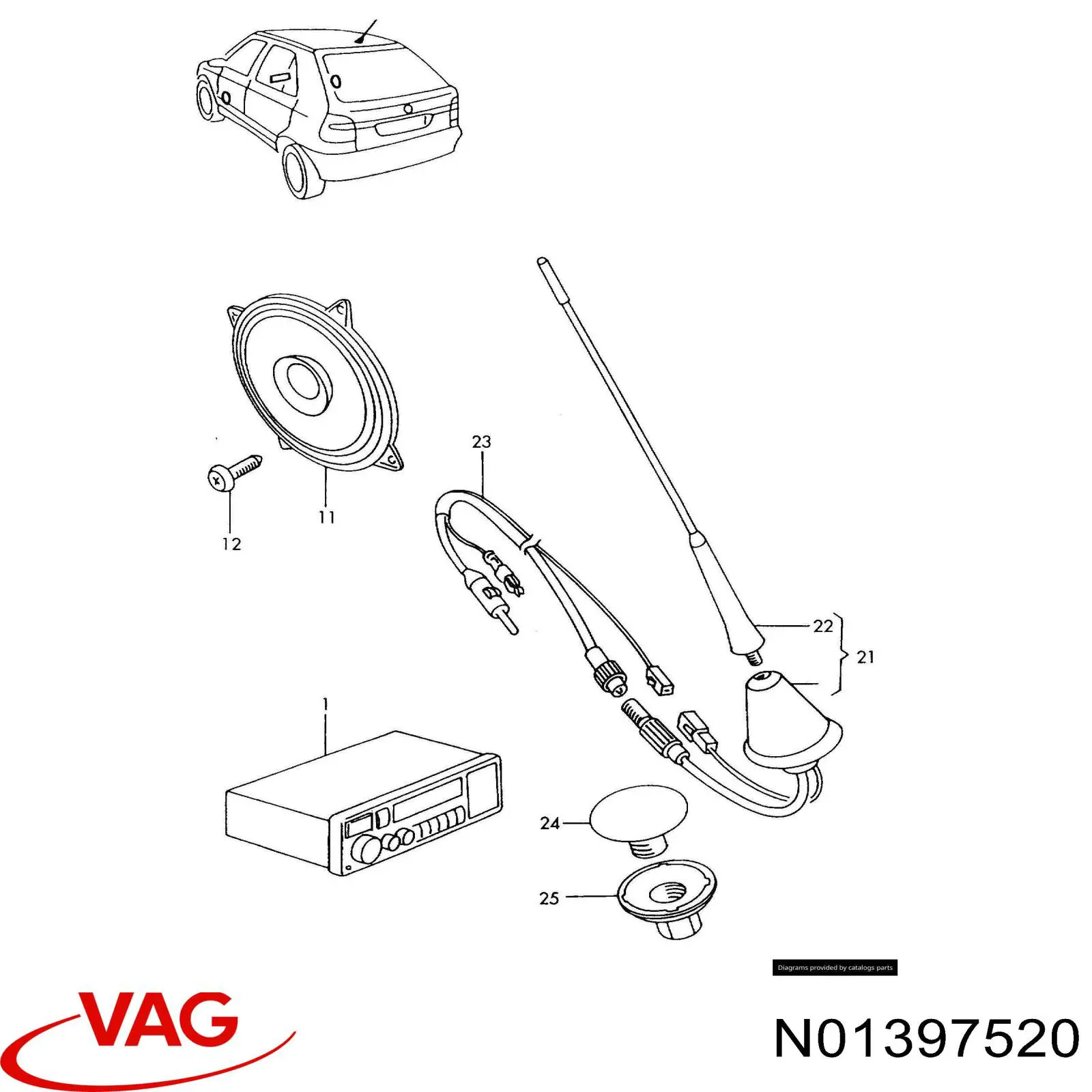 VAG N01397520 ціна, від 0.25 USD