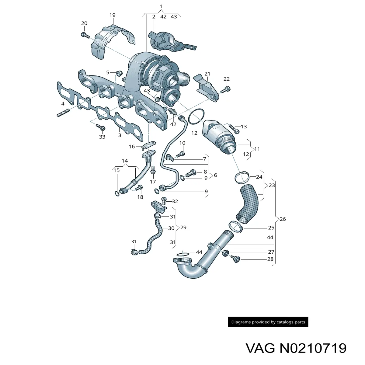 N0210719 VAG паливний перепускний клапан (болт банджо)