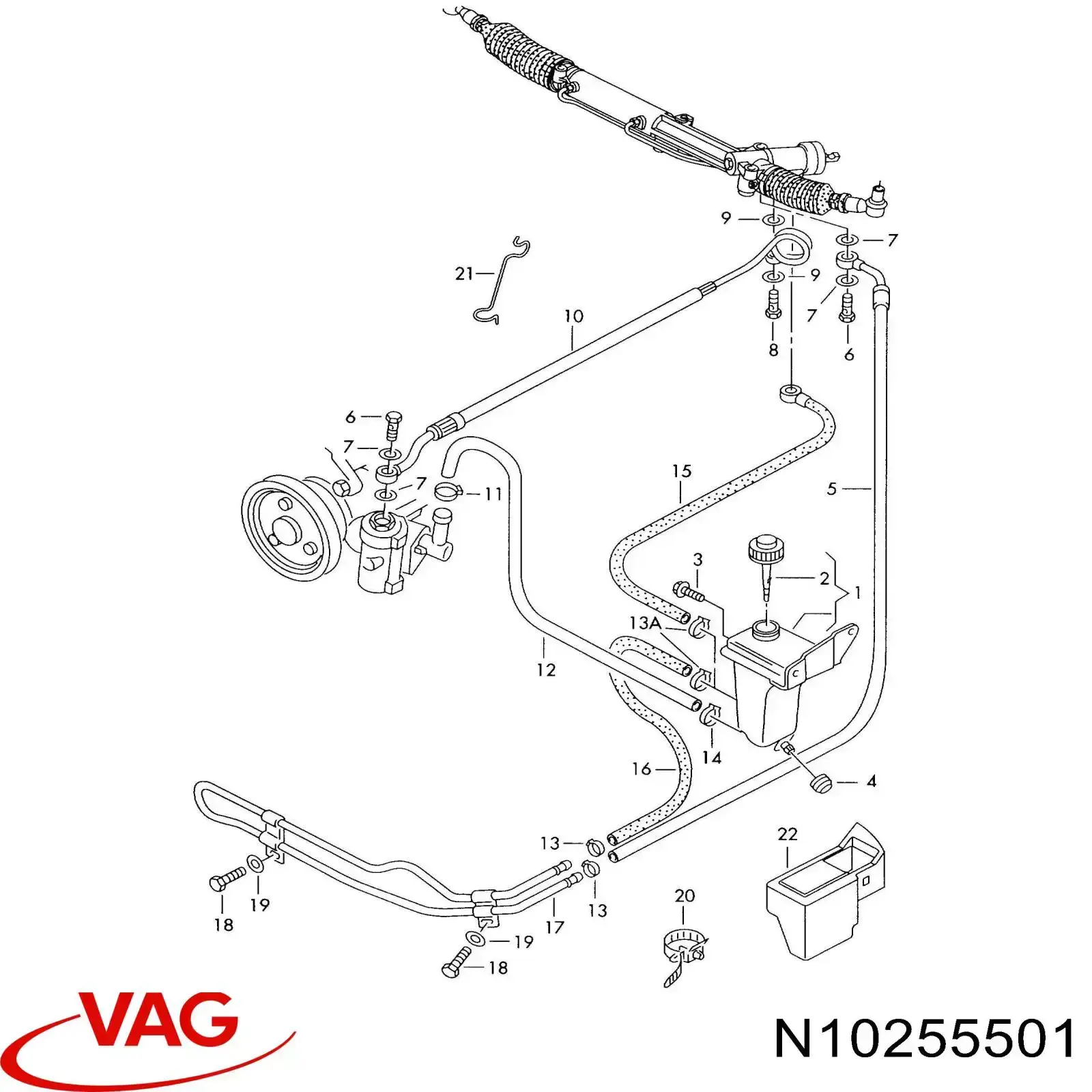 Хомут стяжний металевий, універсальний VAG N10081101 ціна, від 2.14 USD