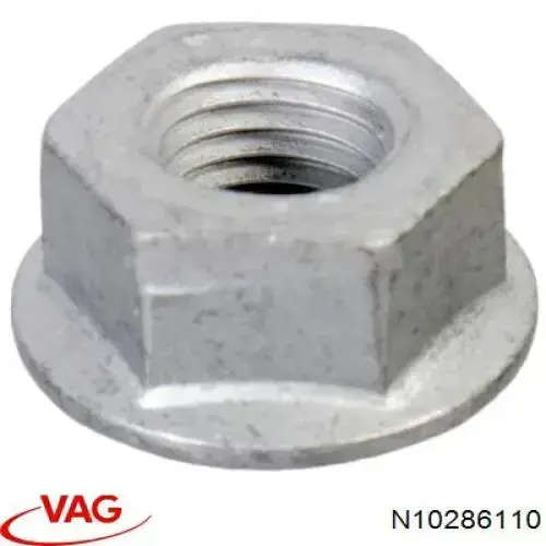 Гайка болта кріплення переднього важеля, нижнього N10286110 VAG