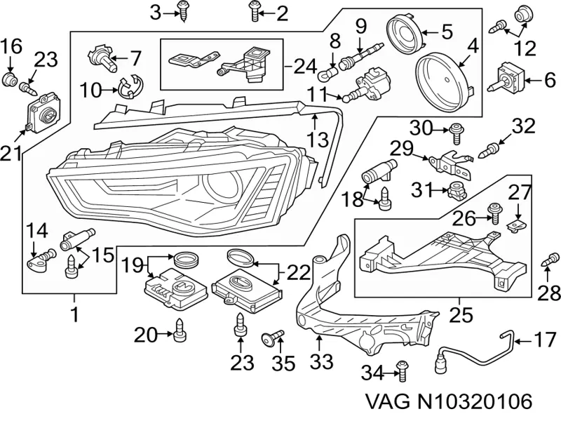 N10320106 VAG Далеке, ближнє світло галоген