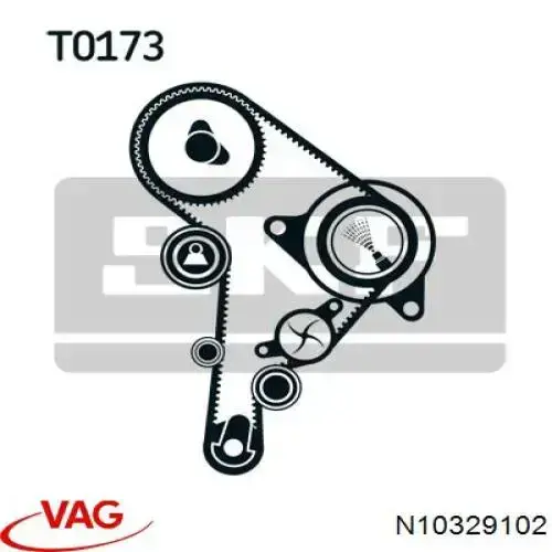 Комплект ГРМ VAG N10329101 ціна, від 3.44 USD